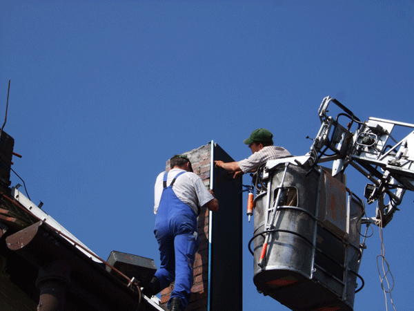 Metallverkleidung Kamin